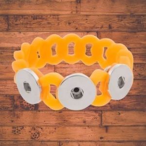 Snap Button Silicone Stretch Bracelet